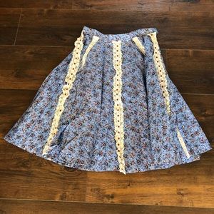Vintage Homemade Gunny Sack Square Dancing Skirt